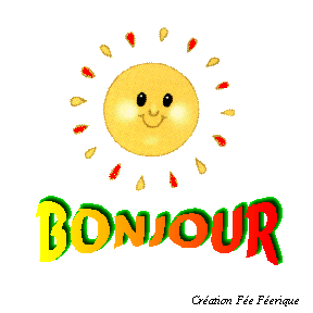 Gif animé bonjour soleil